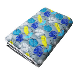 Elegante Vloer Slaapmatras – Blauw Bladmotief