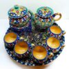 Perzische Thee & Koffieset – Navy Blauw Minakari