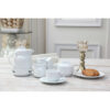 Porseleinen Theepot met Warmer – Wit Retro