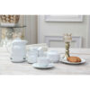 Porseleinen Theepot met Warmer – Wit Retro