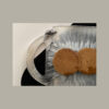 Elegant kunsthars dienblad - Modern abstract zilverkleurig dienblad met handgrepen