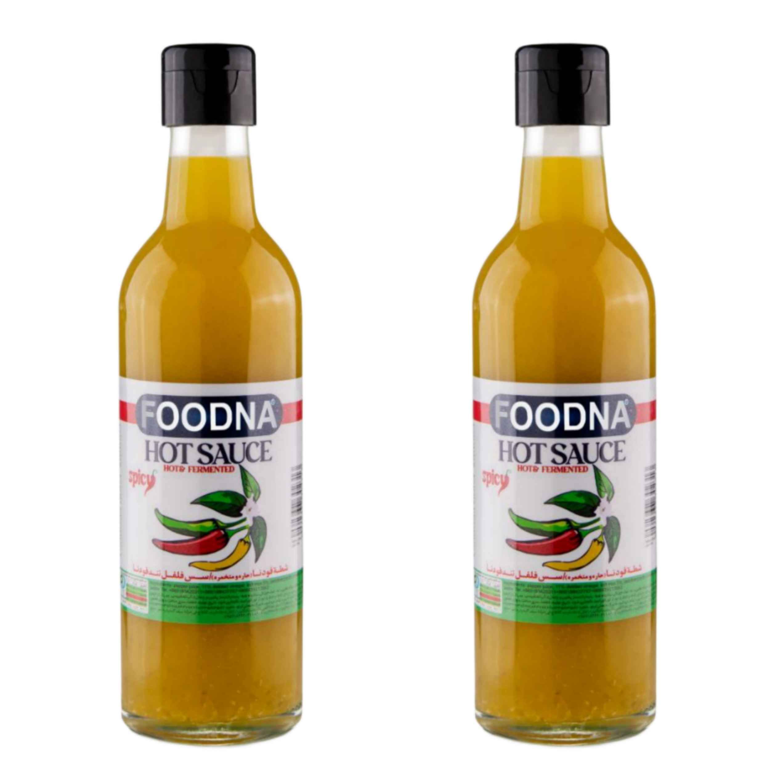Foodna gele hete pepersaus – verpakking van 2 – 350 g