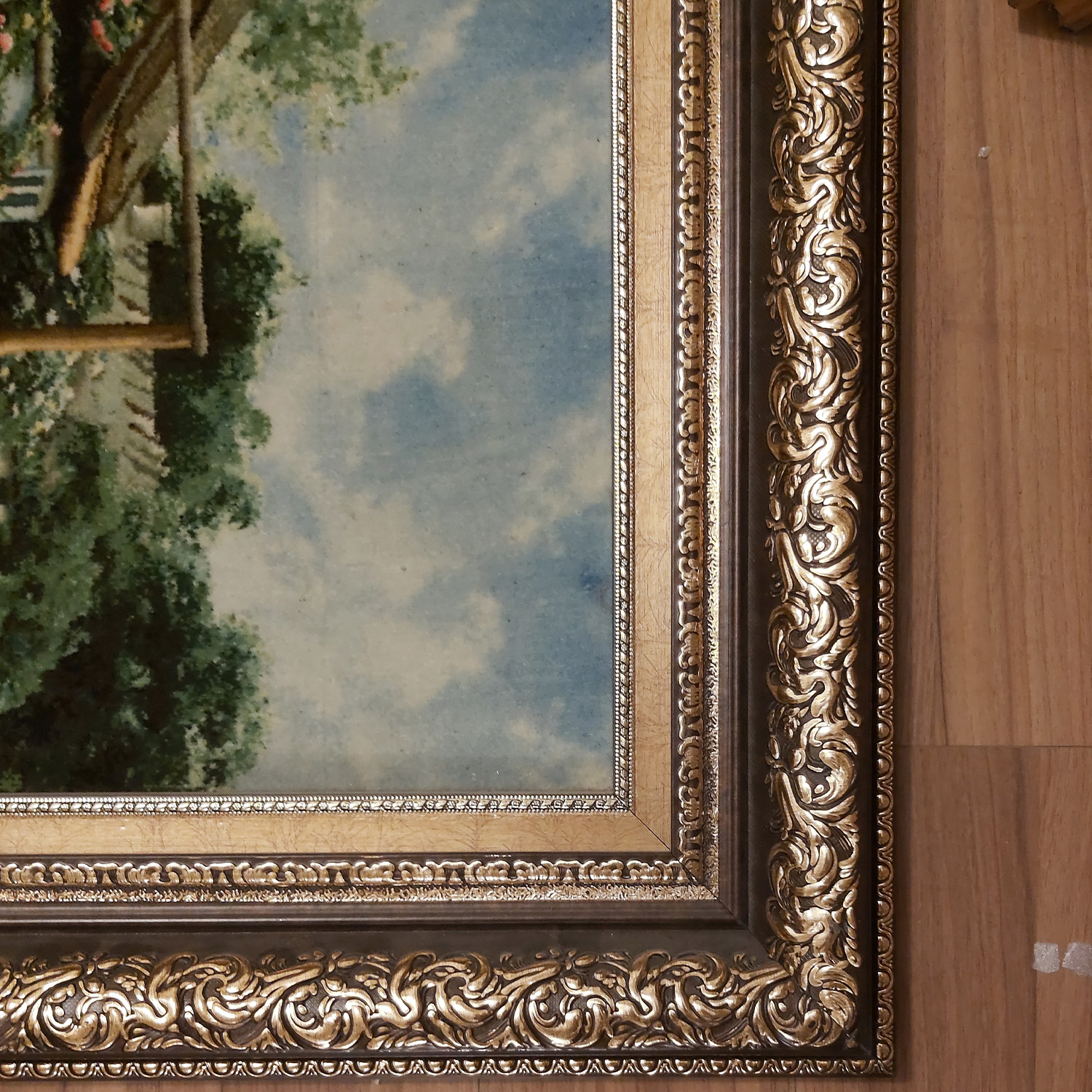 Handgeknoopte Perzische Picturale Tapijt uit Tabriz – Cottage Sereniteit