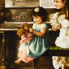 Handgeknoopte Perzische wandtapijt uit Tabriz – Piano Girl