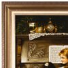 Handgeknoopte Perzische wandtapijt uit Tabriz – Piano Girl