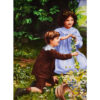 Handgeknoopte Perzische Picturale Tapijt uit Tabriz – The Joy of Spring door Arthur John Elsley