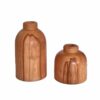Set van 2 decoratieve houten mini-bloemenvazen, geschikt voor rustieke en moderne interieurstijlen