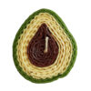 Handgemaakte natuurlijke bijenwaskaars met avocado-ontwerp