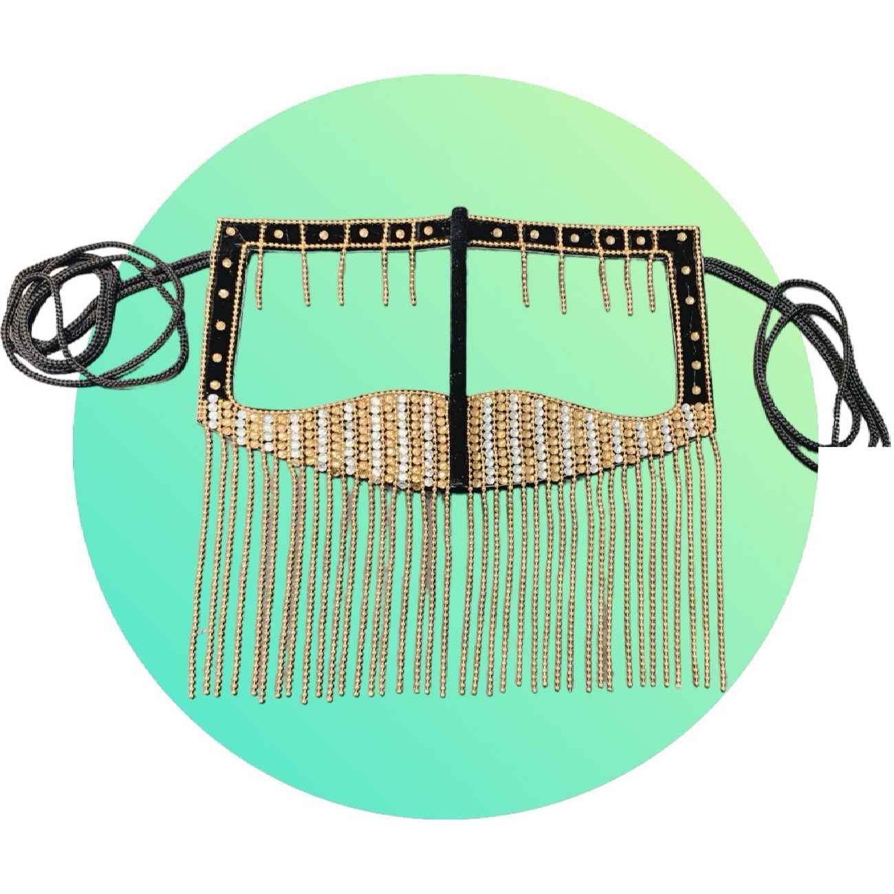 Handgemaakte Strass Battoulah Masker – Golf Burqa