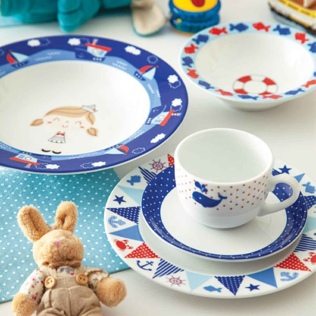 Iraans Kinderservies van Zarin Iran – 5-Delig – Boot Ontwerp