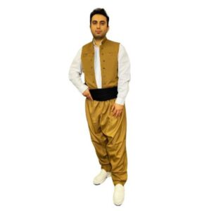Koerdische Kleding Set met Vest – Beige Maleki