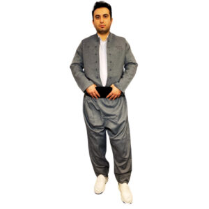 Koerdische Kleding Set met Vest – Grijs Maleki