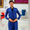 Navy Blauwe Koerdische Kleding met Pishtwen