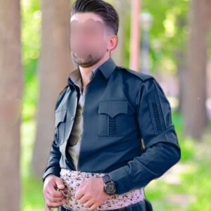 Navy Blauwe Koerdische Kleding met Pishtwen