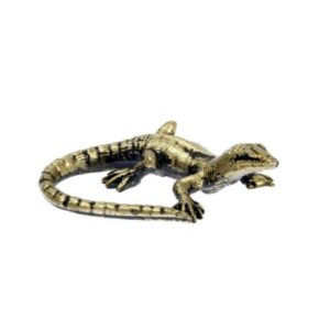 Hagedis Decoratief Beeldje – Modern Gouden Standbeeld