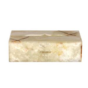 Natuurlijke marmeren tissuebox van X Products – X_H-model (mat goud)