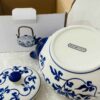 Luxe porseleinen theepot met bladontwerp – 0.65L