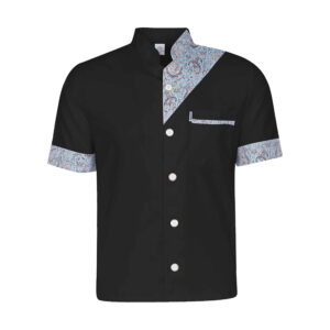Perzische heren koksjas met korte mouwen – met paisleydesign