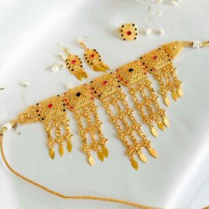Mortasha Messing Ketting & Oorbellen Set