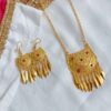 Mehak Messing Sieradenset – Ketting & Oorbellen
