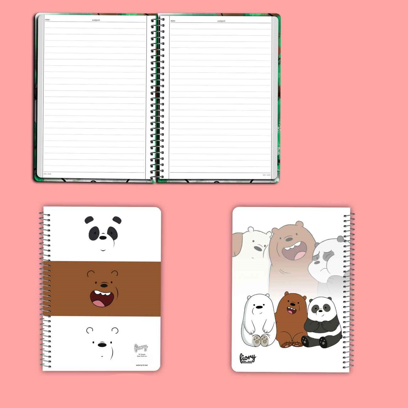 Notitieboekje – We Bare Bears Ontwerp