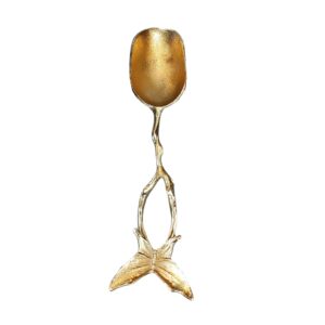 Noten Opscheplepel – Gouden Vlinderontwerp