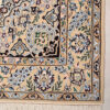 Handgeknoopt Perzisch Isfahan Tapijt (Lachak Toranj Bloemenmedaillon) - Crème Wol