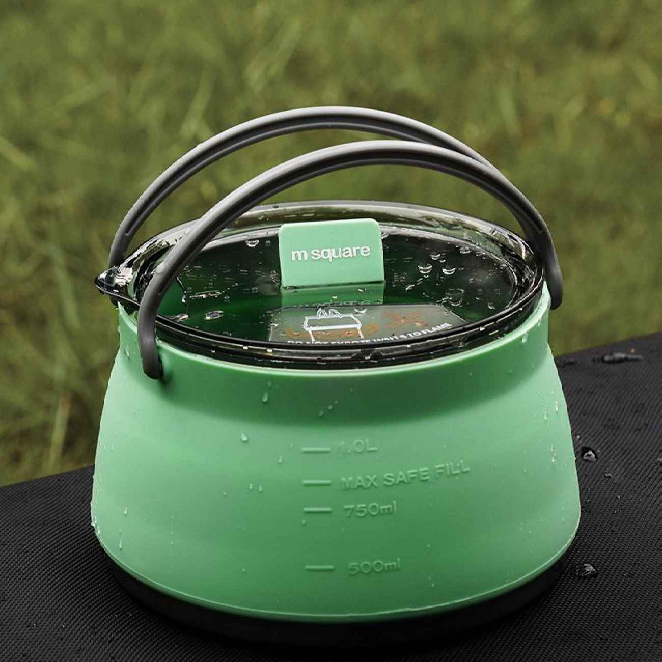 Buiten-campingwaterketel – Silicone Rood