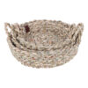 Handgeweven Palmbladmand met Handvat – Set van 3