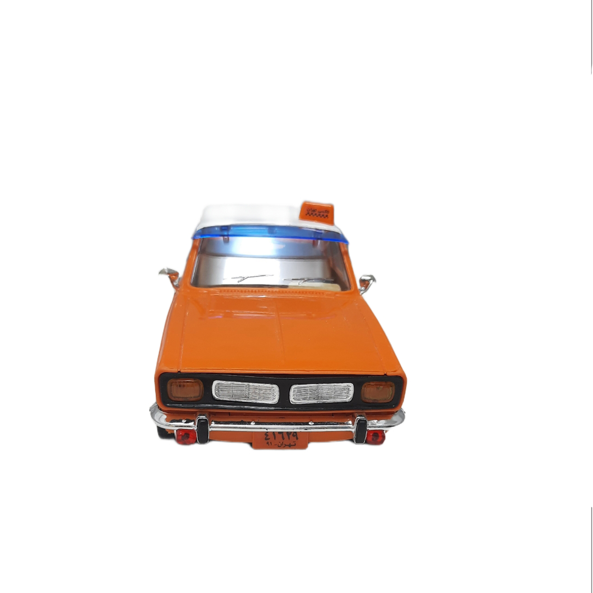 Paykan Javanan Iconische Iraanse Speelgoedauto Taxi Model in Oranje – 1966 Hillman Hunter