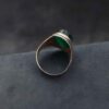 Perzische Zilveren Ring Heren - Groene Agaat Luxe Design