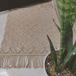 Perzisch Boho Luxe Handgeweven Macramé Vloerkleed