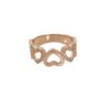 Messing ring voor vrouwen met hart-ontwerp