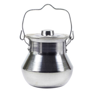 Perzische Dizi-pot met Deksel – Zilverkleurig Aluminium (4 Personen)