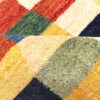 Authentiek handgeknoopt Perzisch geometrisch Gabbeh tapijt - Geruit, Crème, Wolmix