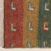 Handgeknoopt Perzisch gestreept Gabbeh tapijt met dierenmotieven - Rood, Wol