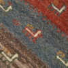 Handgeknoopt Perzisch gestreept Gabbeh tapijt met dierenmotieven - Rood, Wol