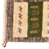 Handgeknoopt Perzisch Gabbeh loper met dier- & boommotieven - Crème, Wol