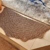 Perzisch Handgeweven Boho Macramé Vloerkleed in Groen