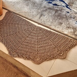 Perzisch Handgeweven Boho Macramé Vloerkleed in Groen