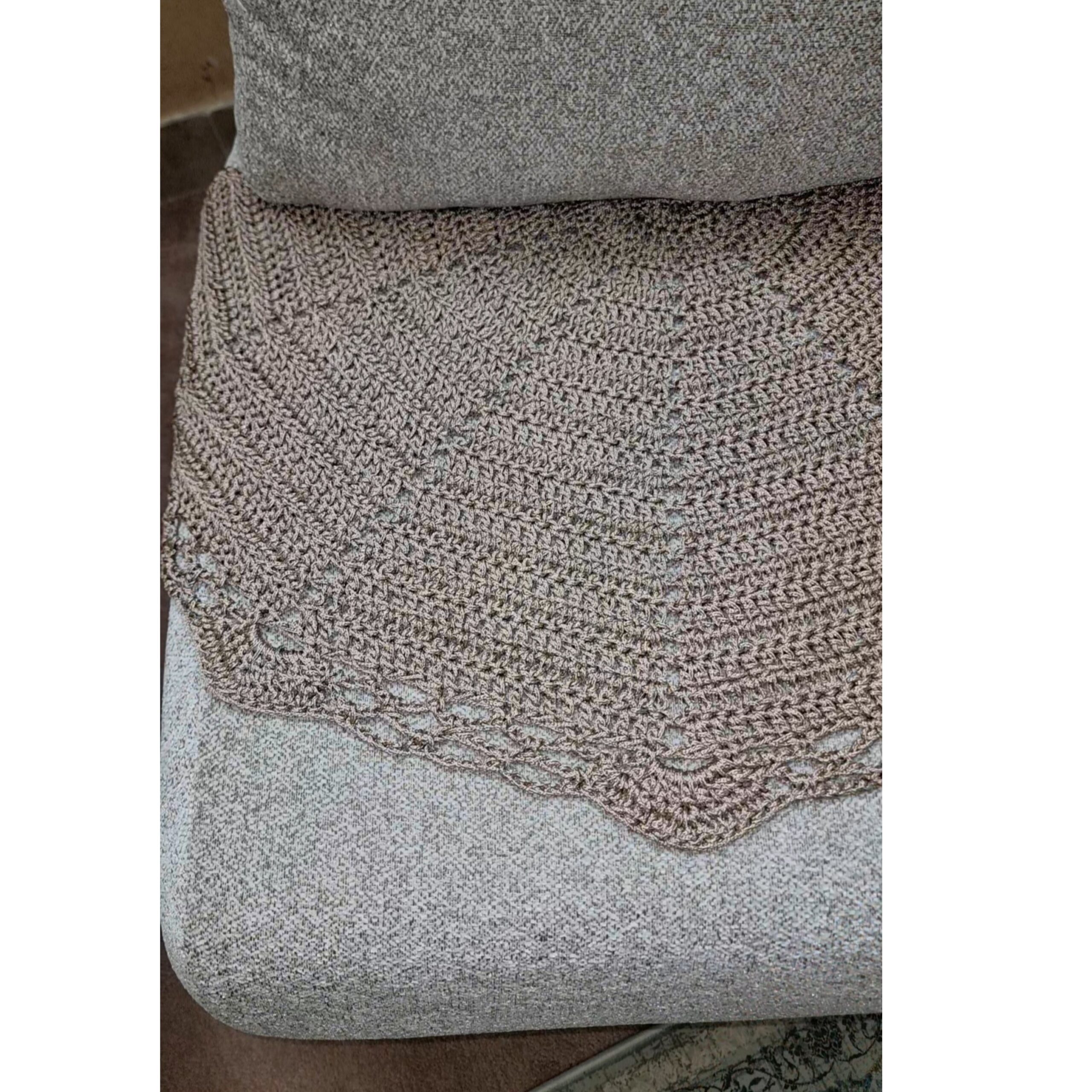 Perzisch Handgeweven Boho Macramé Vloerkleed in Groen