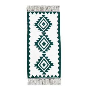 Perzisch Kilim Qashqai Tapijt Origineel Handgeweven in Ardabil Geometrisch Wit