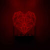 Rood LED Hart-Nachtlampje – Wandmodel