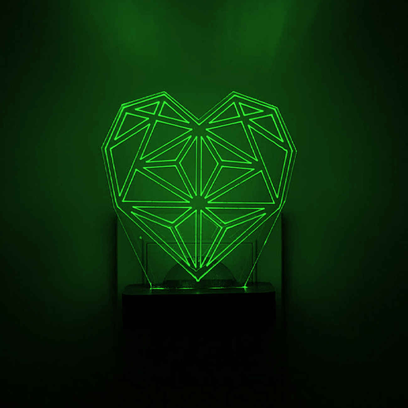 Rood LED Hart-Nachtlampje – Wandmodel