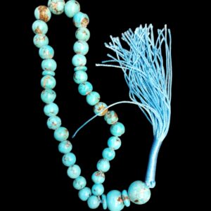 Perzische Neyshabur Turkoois Rozenkrans: 33 Gebedskralen Tasbih