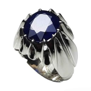 Perzische Robijn Zilveren Ring voor Mannen – Chic & Luxe