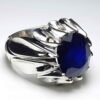 Perzische Robijn Zilveren Ring voor Mannen – Chic & Luxe