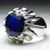 Perzische Robijn Zilveren Ring voor Mannen – Chic & Luxe