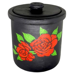 Perzische stenen Dizi-pot voor Abgoosht met rozenontwerp