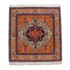 Handgeknoopt Perzisch Isfahan Tapijt (Geometrisch Medaillon / Herati) - Oranje Wol